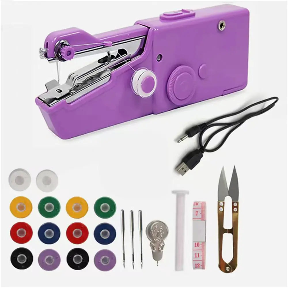 Portable Mini Sewing Machine with Accessories Set