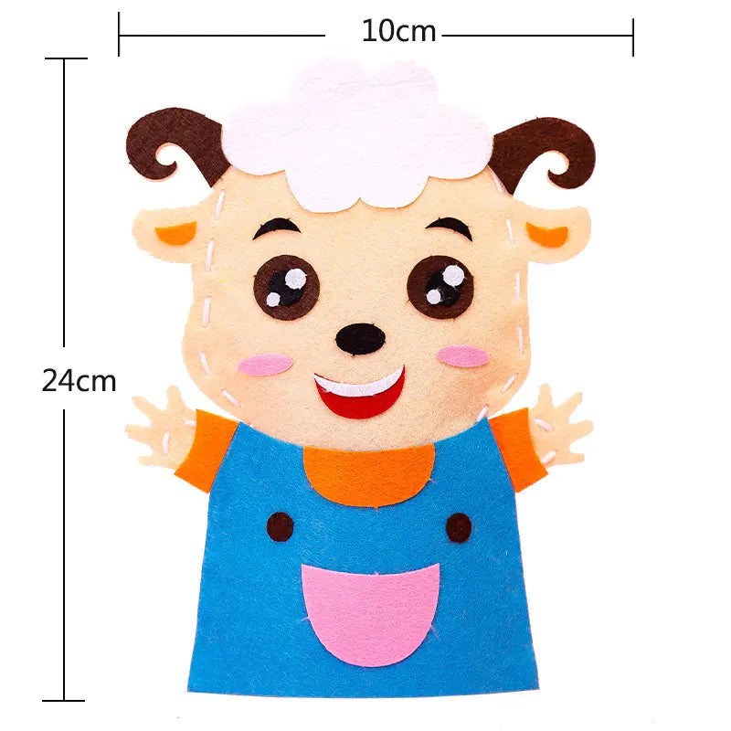 Children's Cloth Hand Puppet DIY Material Kit for Sewing