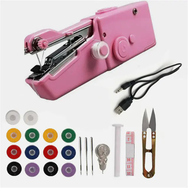 Portable Mini Sewing Machine with Accessories Set