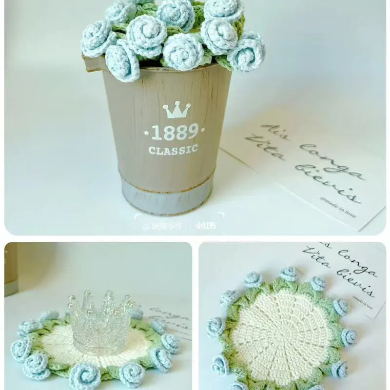 Rose Crochet Coaster Kit