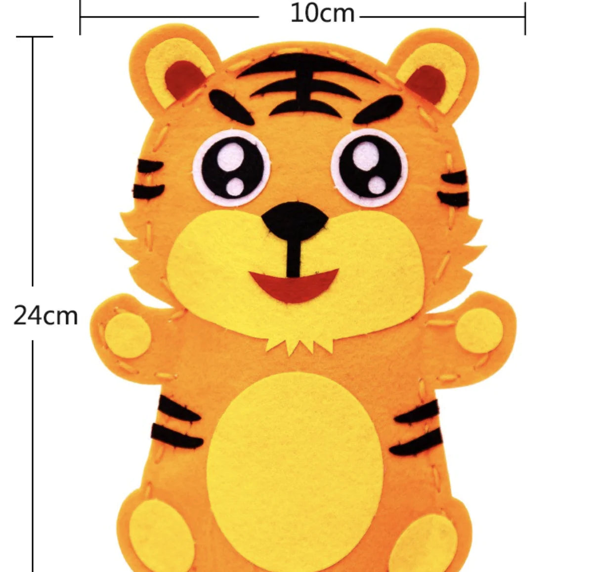 Children's Cloth Hand Puppet DIY Material Kit for Sewing