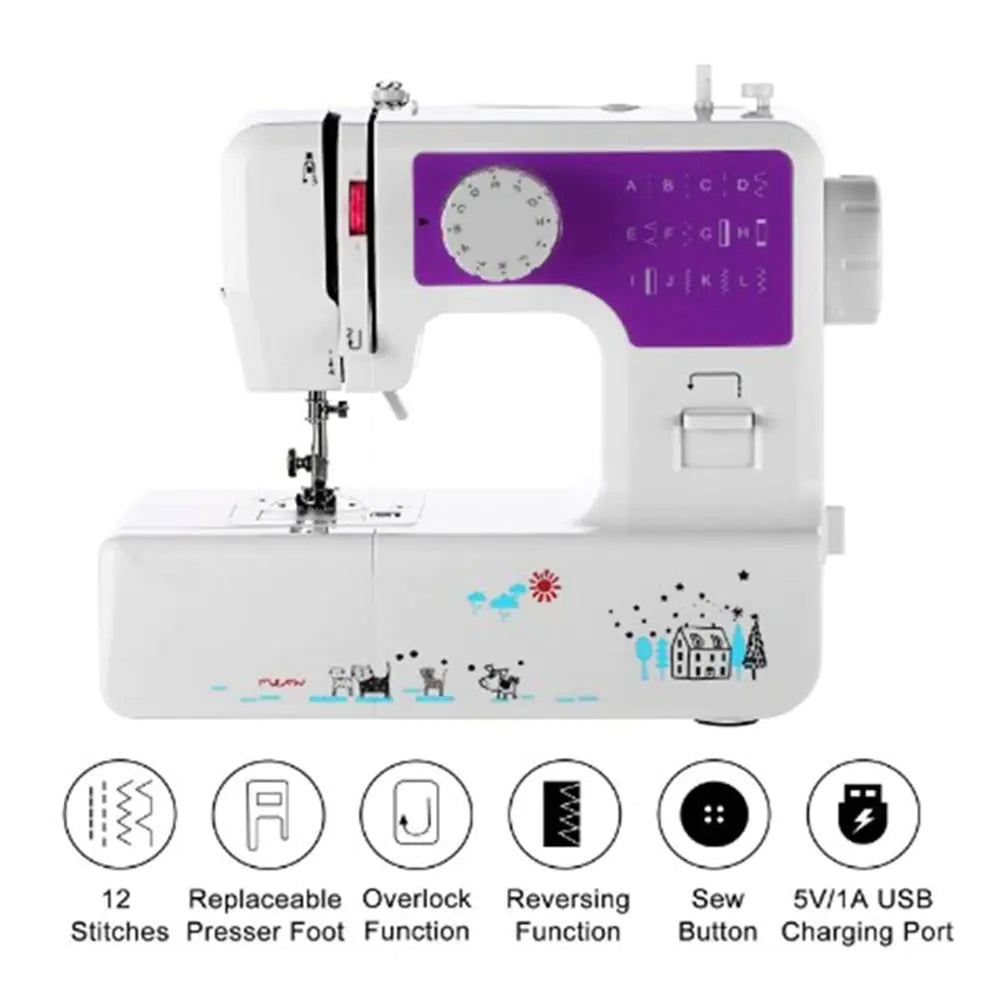 Multi-Functional Sewing Machine with 12 Stitches