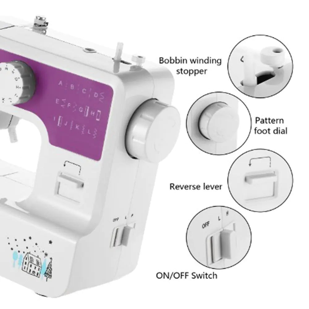 Multi-Functional Sewing Machine with 12 Stitches