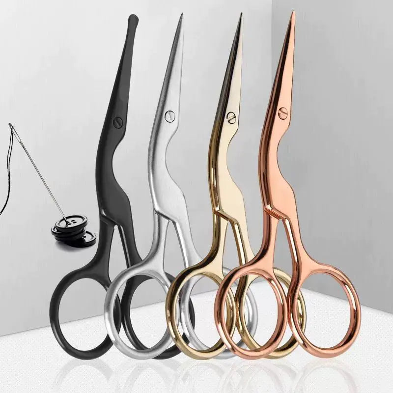 Vintage Crane Sewing Scissors-Sharp Stainless Fabric Shears (4.7')