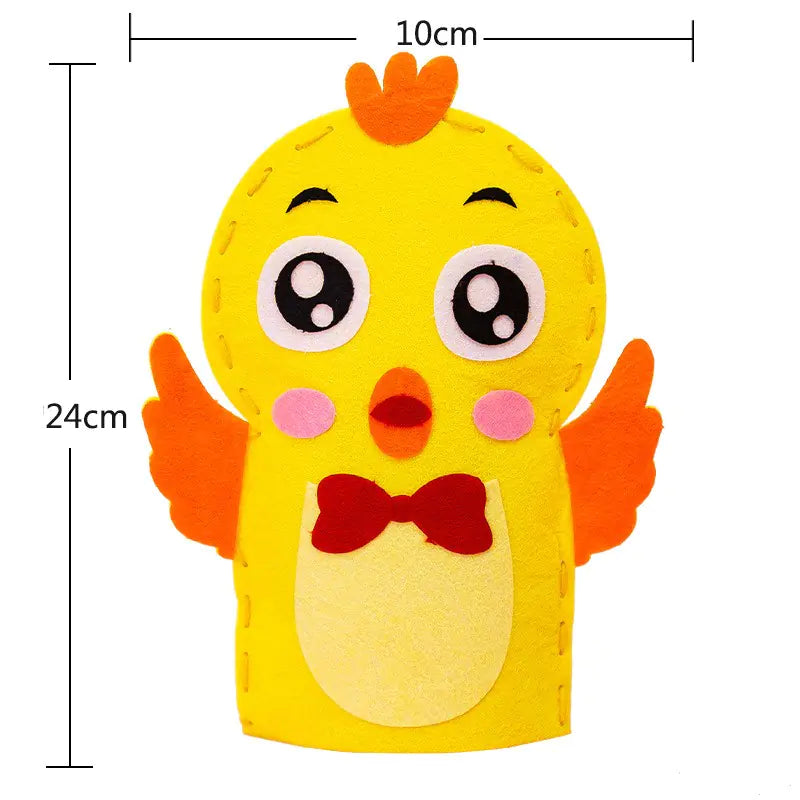 Children's Cloth Hand Puppet DIY Material Kit for Sewing