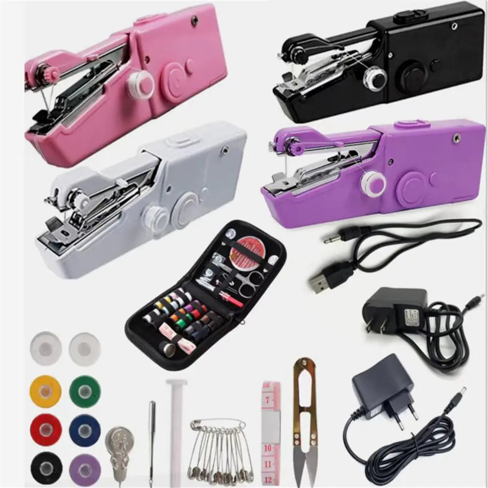 Portable Mini Sewing Machine with Accessories Set