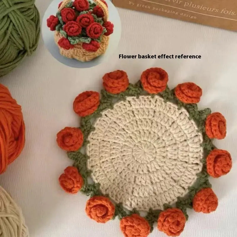 Rose Crochet Coaster Kit