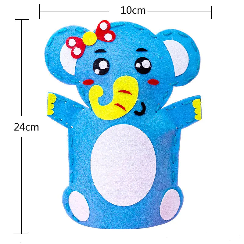 Children's Cloth Hand Puppet DIY Material Kit for Sewing