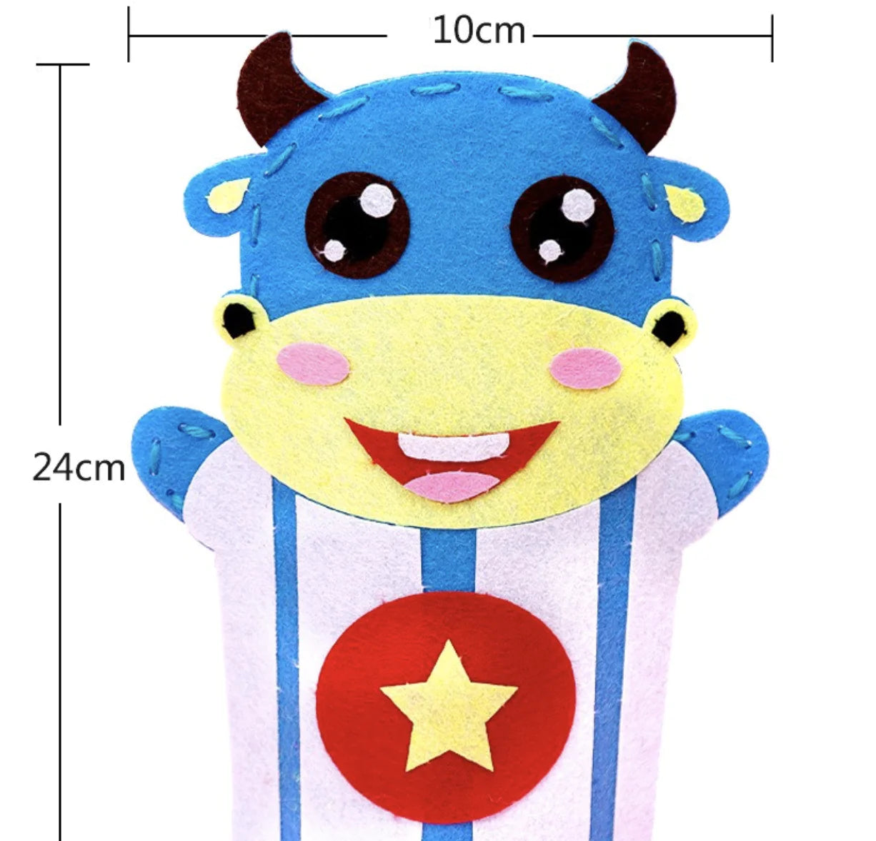 Children's Cloth Hand Puppet DIY Material Kit for Sewing