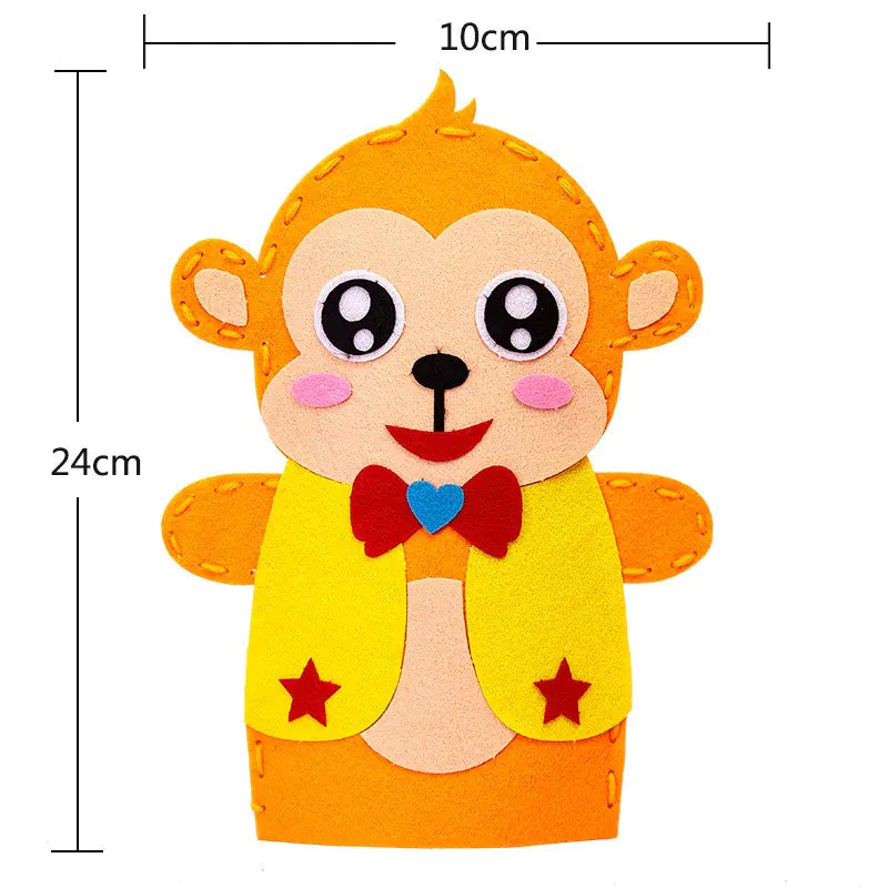 Children's Cloth Hand Puppet DIY Material Kit for Sewing