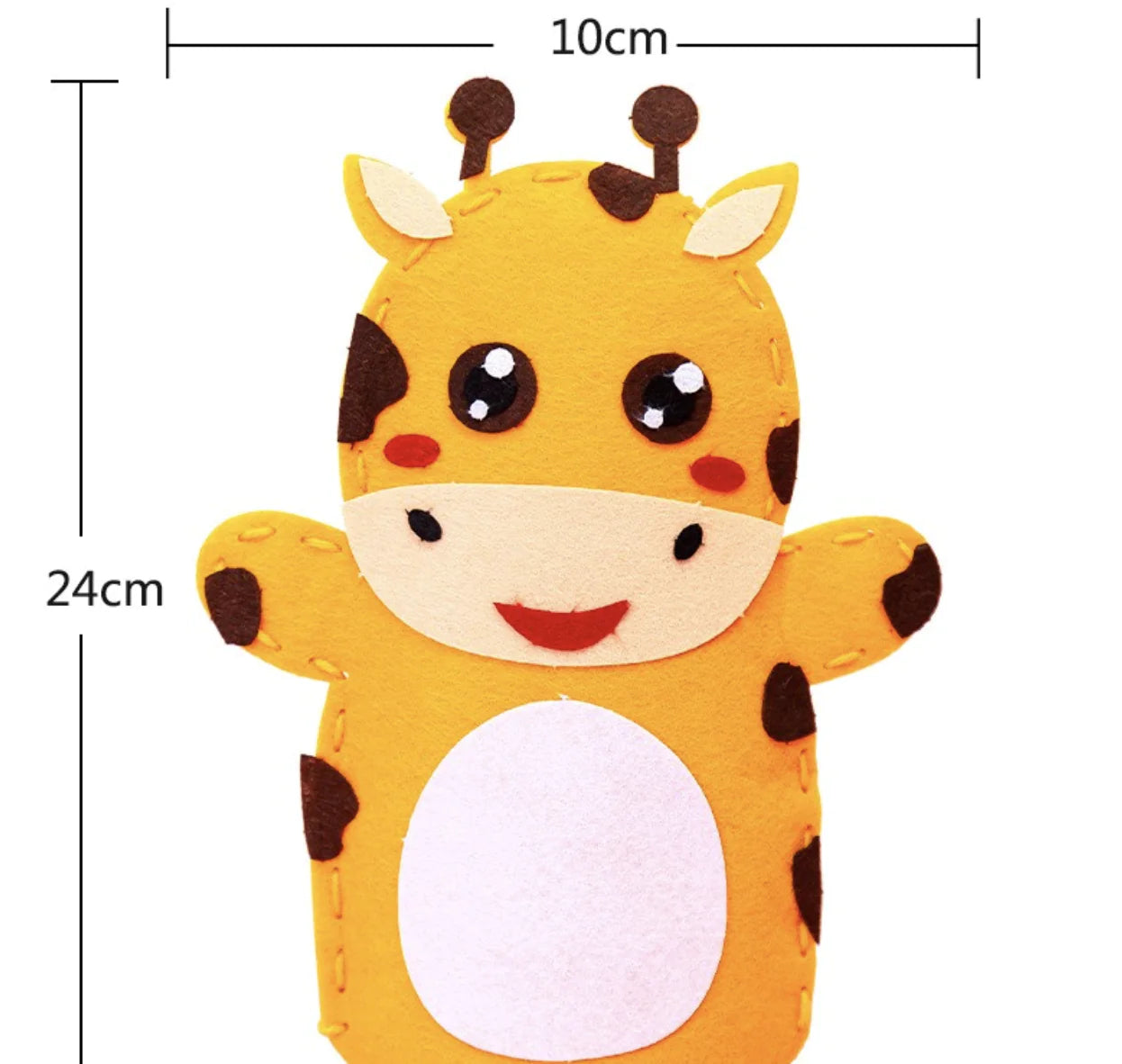 Children's Cloth Hand Puppet DIY Material Kit for Sewing