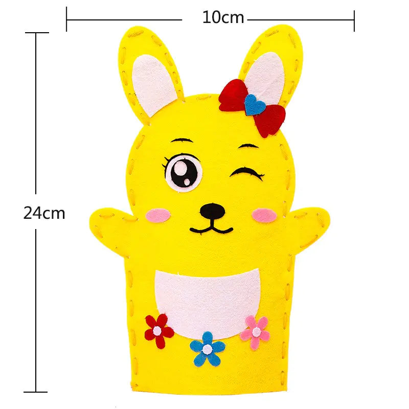 Children's Cloth Hand Puppet DIY Material Kit for Sewing