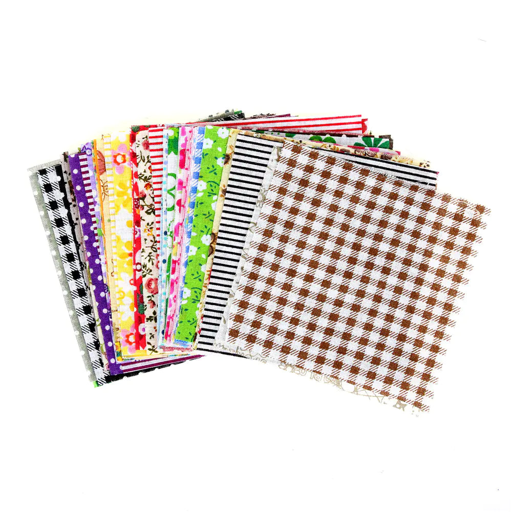 DIY Fabric Bundle for Handmade Bags and Dolls (10x10cm)