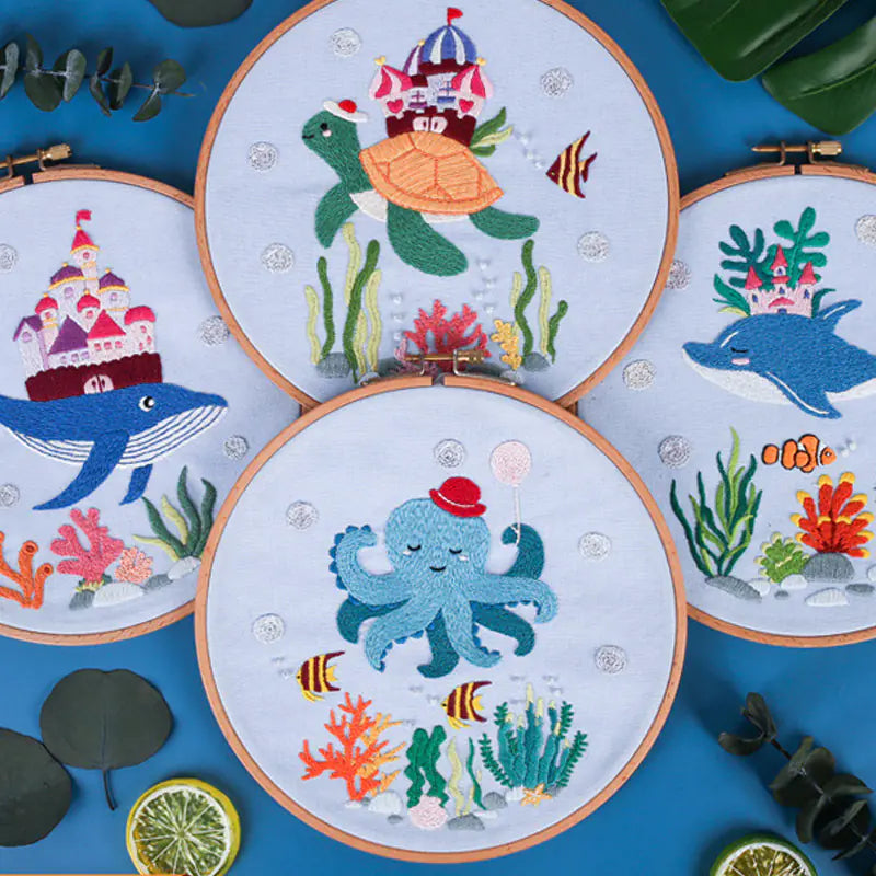 Animal DIY Embroidery Kit - Fish Pattern for Beginners