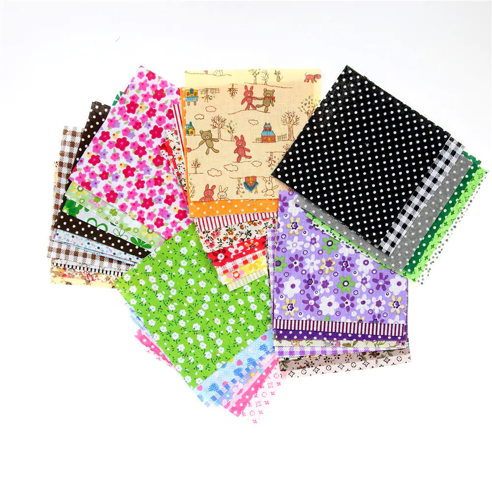 DIY Fabric Bundle for Handmade Bags and Dolls (10x10cm)