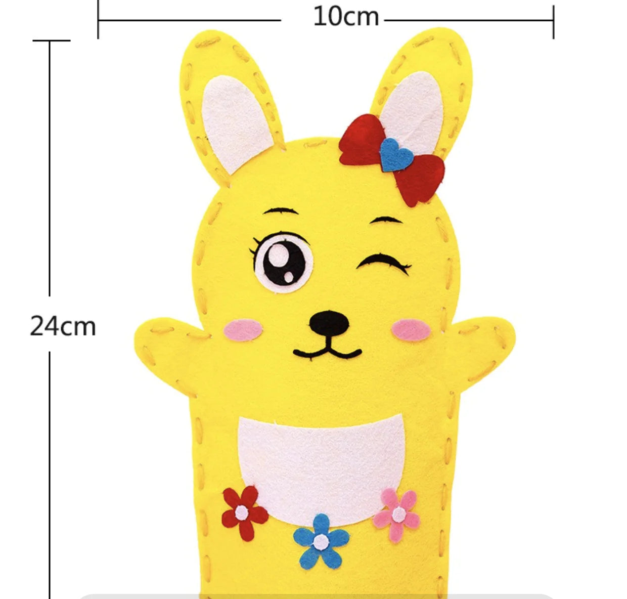 Children's Cloth Hand Puppet DIY Material Kit for Sewing