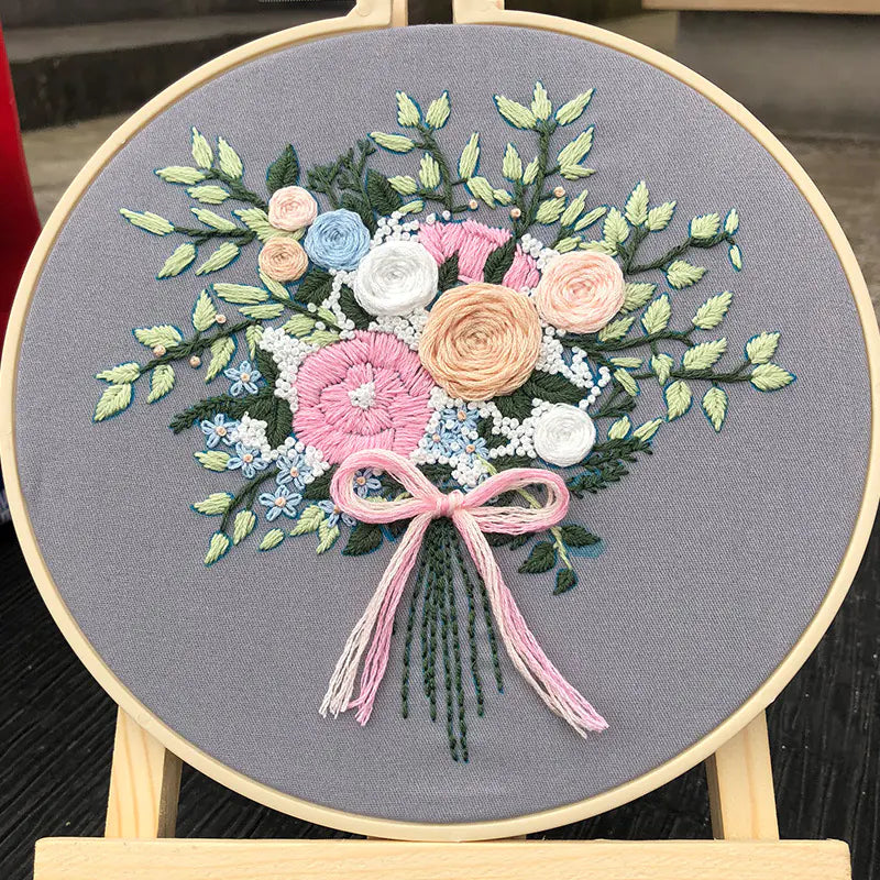 DIY 3D Flower Embroidery Kit for Beginners and Gifts