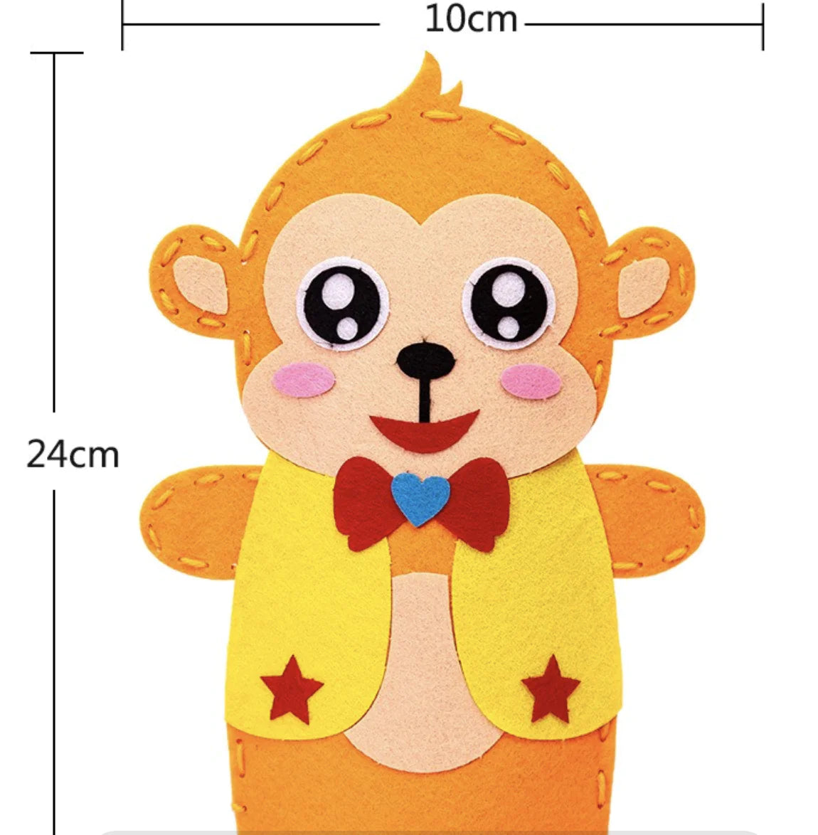 Children's Cloth Hand Puppet DIY Material Kit for Sewing