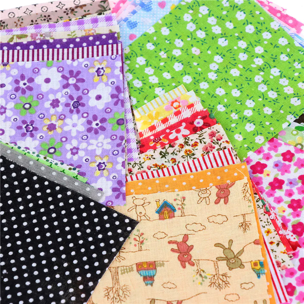 DIY Fabric Bundle for Handmade Bags and Dolls (10x10cm)