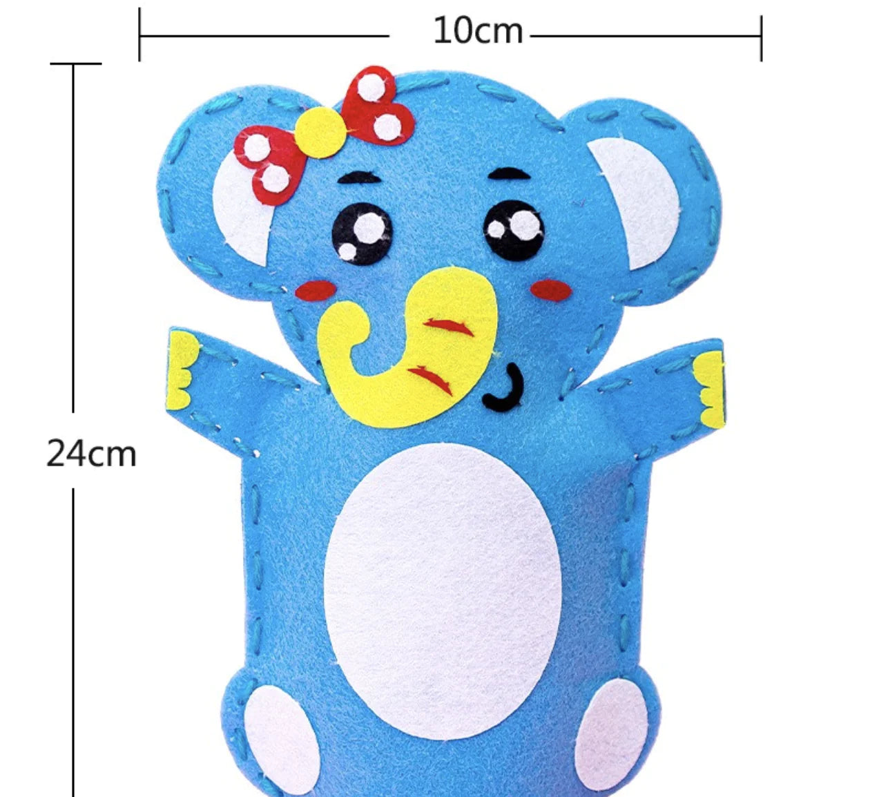 Children's Cloth Hand Puppet DIY Material Kit for Sewing