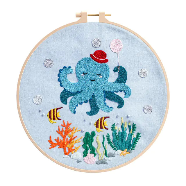 Animal DIY Embroidery Kit - Fish Pattern for Beginners