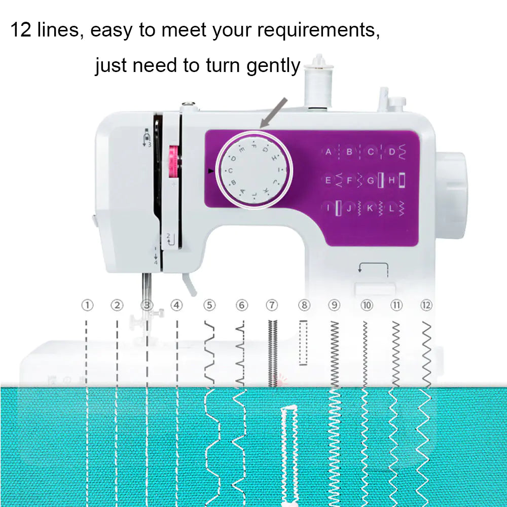 Multi-Functional Sewing Machine with 12 Stitches