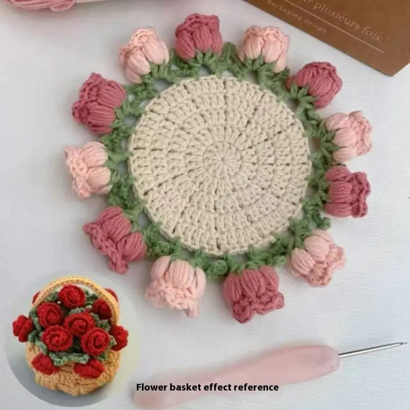 Rose Crochet Coaster Kit