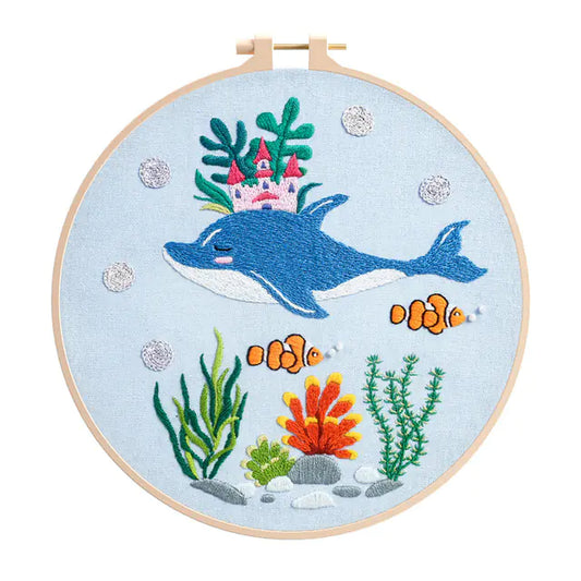 Animal DIY Embroidery Kit - Fish Pattern for Beginners