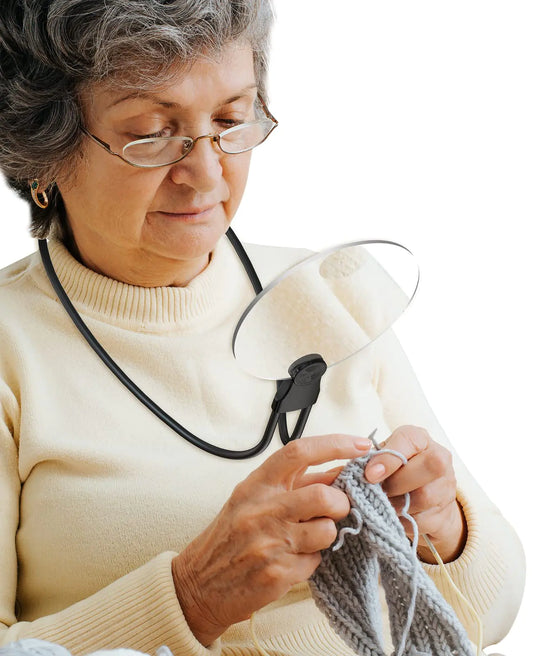 Toolhelper Hands Free Magnifying Glass for Neck WearMagnifying Glass for Reading Sewing Cross Stitch Inspection Repair.